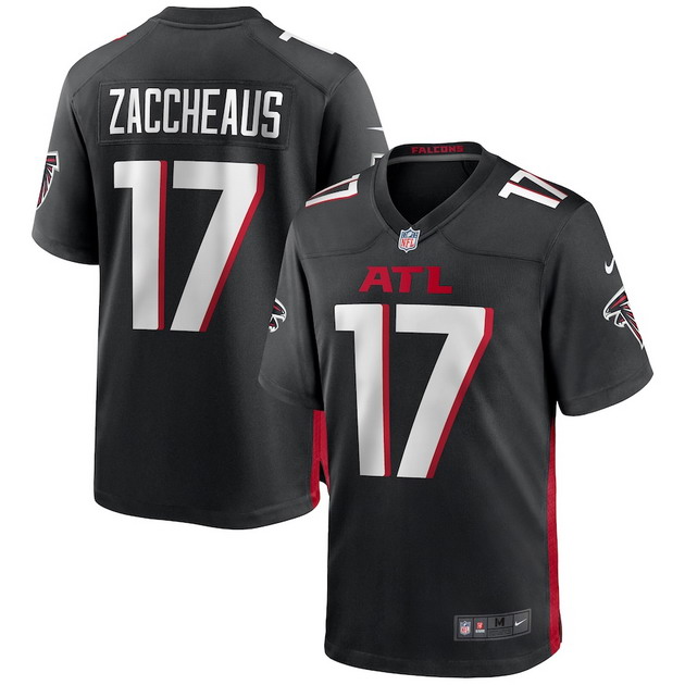 mens nike olamide zaccheaus black atlanta falcons game jersey